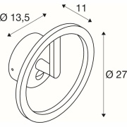 LED Wandleuchte Q-RING schwarz matt mit Sensor 10W 3000K IP54