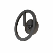 LED Wandleuchte Q-RING schwarz matt mit Sensor 10W 3000K IP54