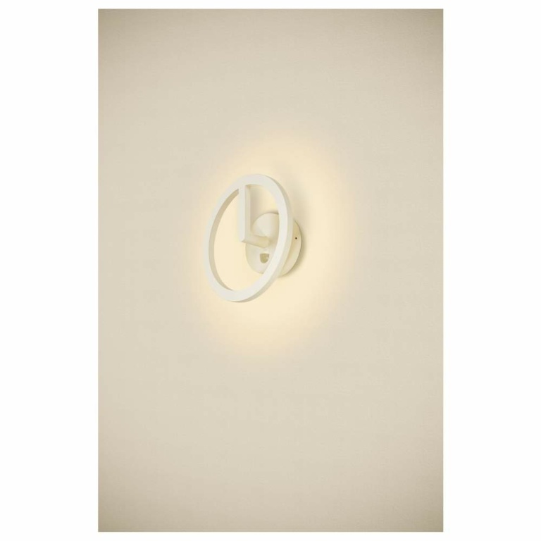 SLV LED Wandleuchte Q-RING weiß matt mit Sensor 10W 3000K IP54