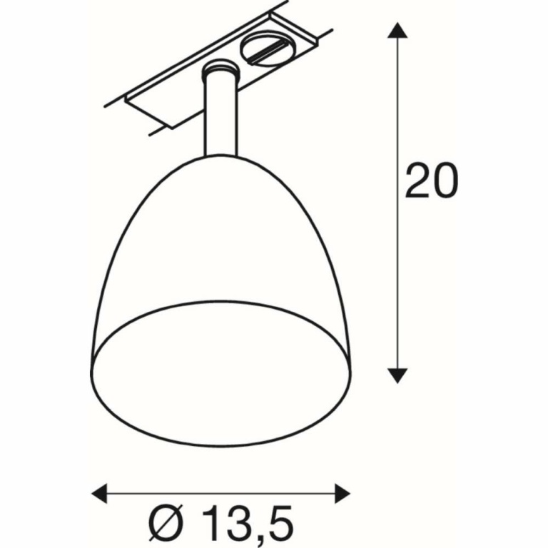 SLV PARA CONE 14, 1 Phasen System Leuchte, GU10, kupfer/weiß