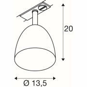 PARA CONE 14, 1 Phasen System Leuchte, GU10, kupfer/weiß