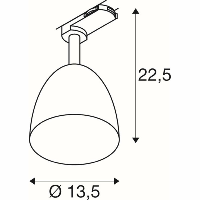 SLV PARA CONE 14, 3 Phasen System Leuchte, GU10, schwarz/gold