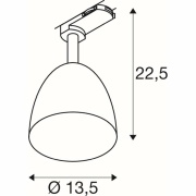 PARA CONE 14, 3 Phasen System Leuchte, GU10, kupfer/weiß