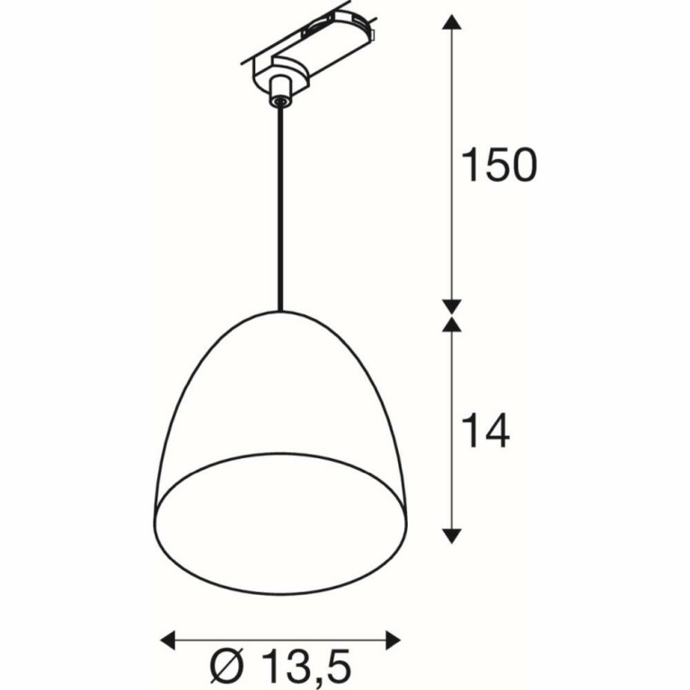 SLV PARA CONE 14, Pendelleuchte für 3 Phasen System, GU10, kupfer