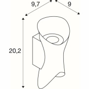 Outdoor-Wandleuchte MODELA weiß/gold up/down 2700K PHASE dimmbar IP65