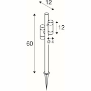 HELIA SLIM Pole, double, LED Outdoor Stehleuchte, schwarz IP65 3000K