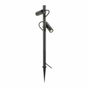 HELIA SLIM Pole, double, LED Outdoor Stehleuchte, schwarz IP65 3000K