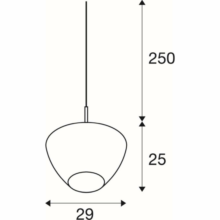 SLV PANTILO CONVEX 29, Pendelleuchte, 250cm, E27, max. 40W, kupfer