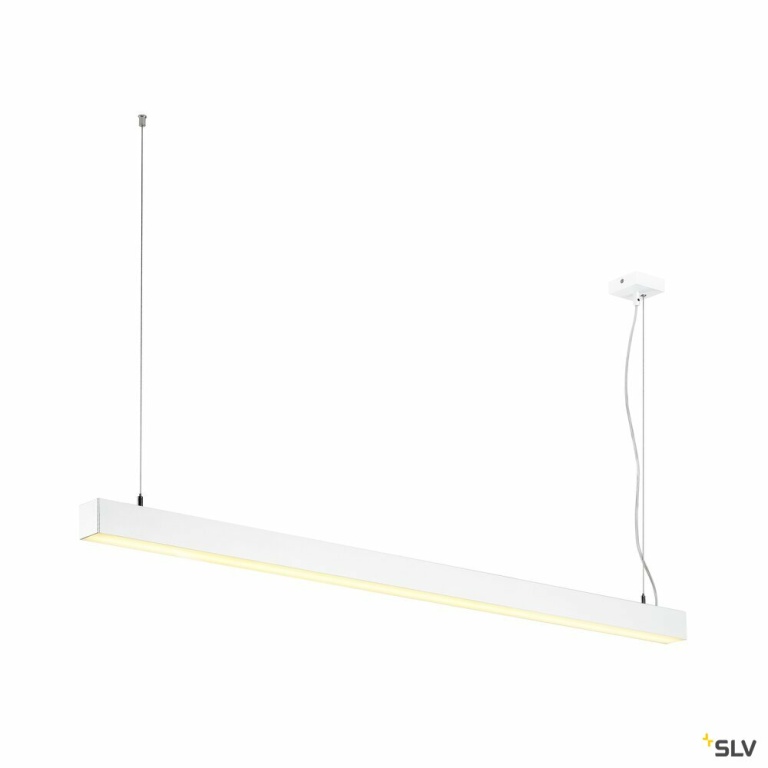 SLV Q-LINE® LED Pendelleuchte DALI Touch dimmbar weiss/milchig 4100 lm 3000K Länge 142cm 230V