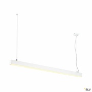 Q-LINE® LED Pendelleuchte DALI Touch dimmbar weiss/milchig 4100 lm 3000K Länge 142cm 230V