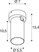 KAMI, Wand- und Deckenaufbauleuchte, 1x max. 10 W, GU10, weiß/gold