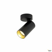 KAMI, Wand- und Deckenaufbauleuchte, 1x max. 10 W, GU10, schwarz/gold