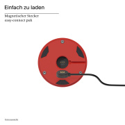 Akku-Tischleuchte Nudrop mini 217mm feuerrot