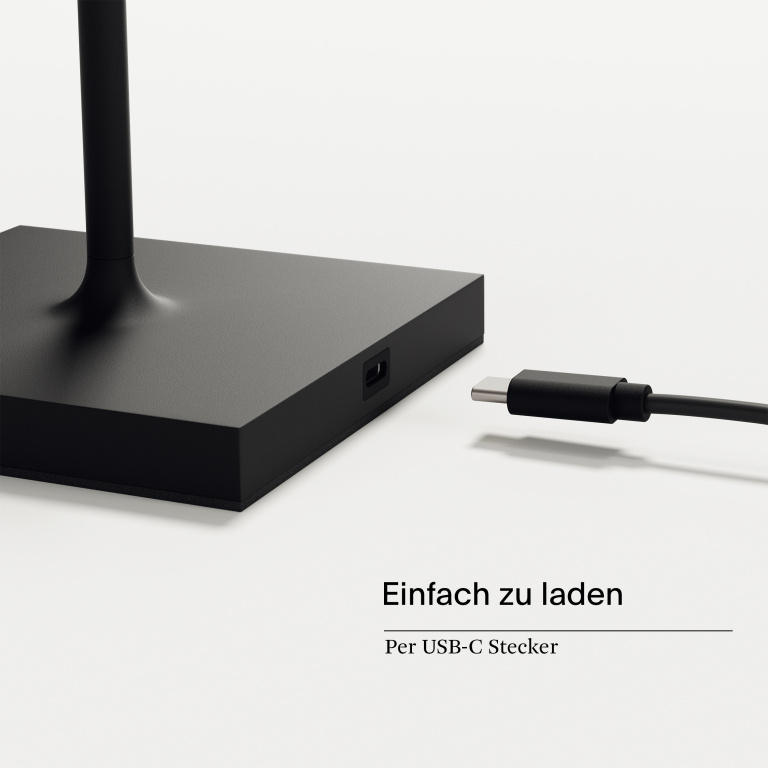 SIGOR Akku-Tischleuchte Nuindie USB-C 380mm nachtschwarz