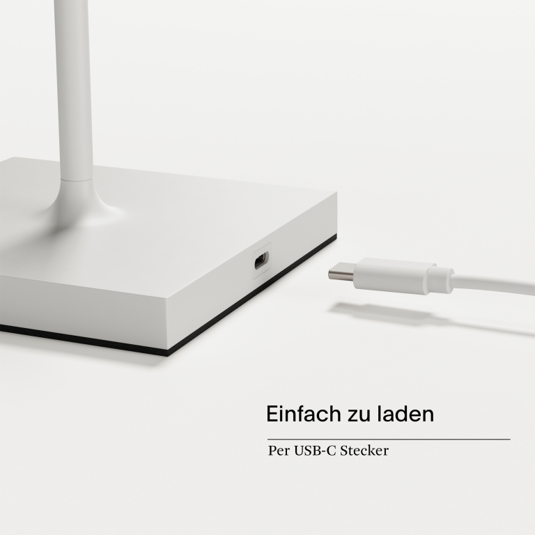 SIGOR Akku-Tischleuchte Nuindie mini USB-C schneeweiß