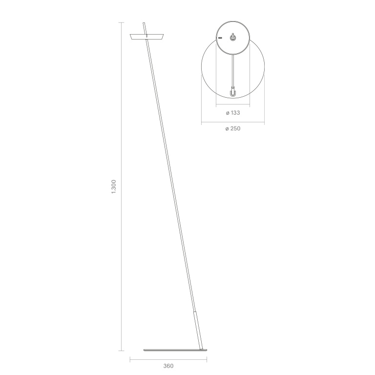 SIGOR Akku-Stehleuchte Mahina USB-C 380mm schwarz