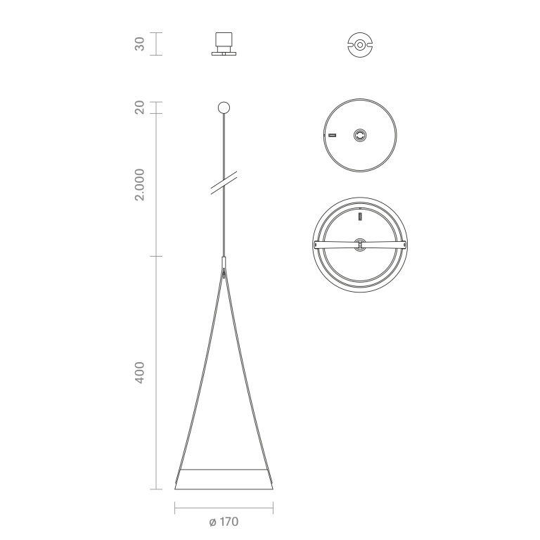 SIGOR Akku-Pendelleuchte Mahina USB-C 380mm Weiß