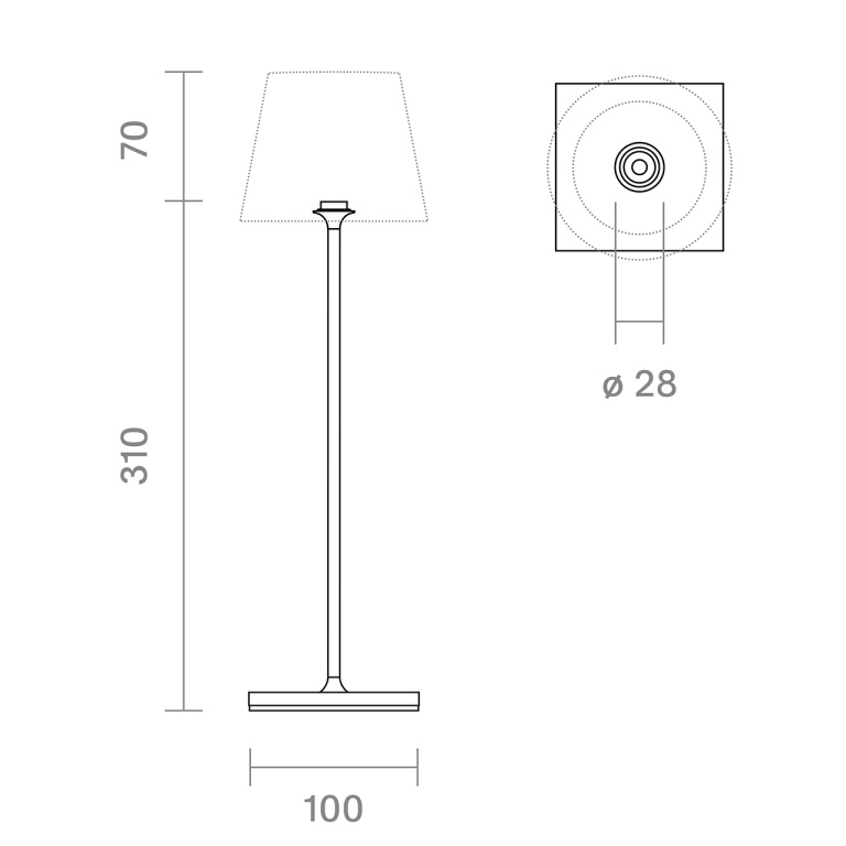 SIGOR Nuindie Ersatzfuß USB-C 380mm nachtschwarz