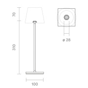 Nuindie Ersatzfuß USB-C 380mm nachtschwarz