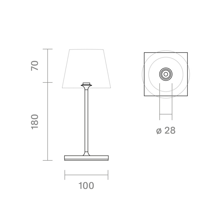 SIGOR Nuindie mini Ersatzfuß USB-C 250mm graphitgrau