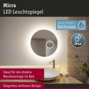 LED Leuchtspiegel Mirra  IP44  4000K 1065lm / 270lm 230V 20W dimmbar Spiegel