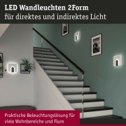 LED Wandleuchte 2Form   4000K 1570lm / 460lm 230V 12,5 / 3,6W  Weiß Schwarz