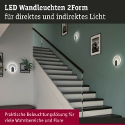 LED Wandleuchte 2Form   4000K 1160lm / 430lm 230V 9 / 3,5W  Weiß Schwarz