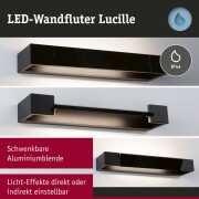 Selection Bathroom LED Wandleuchte Lucille IP44  2700K 1000lm 230V 11W dimmbar Schwarz