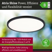 LED Panel Atria Shine  IP44 rund 398mm  20,8W 2800lm White Switch Schwarz