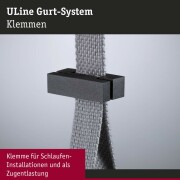 ULine Zubehör Gurt Klemme  Schwarz