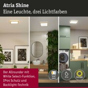 LED Panel Atria Shine  IP44 eckig mm  15,7W 2100lm White Switch Holzoptik Eiche