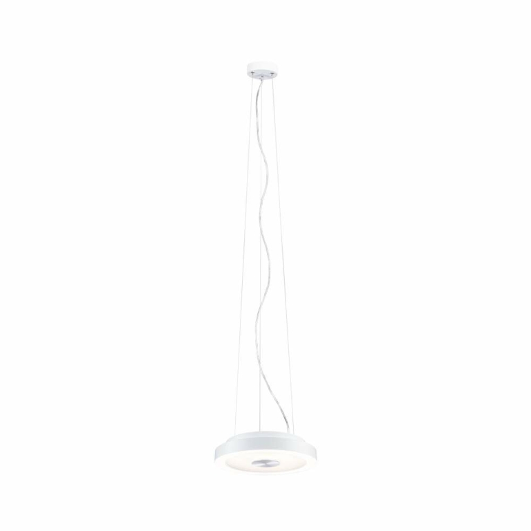 Paulmann LED Deckenleuchte Volea Weiß/Silber dimmbar inkl. Pendelabhängung ⌀ 40cm IP44 18,5W 3000K