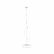 LED Deckenleuchte Volea Weiß/Silber dimmbar inkl. Pendelabhängung ⌀ 40cm IP44 18,5W 3000K