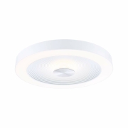 LED Deckenleuchte Volea Weiß/Silber dimmbar inkl. Pendelabhängung ⌀ 40cm IP44 18,5W 3000K