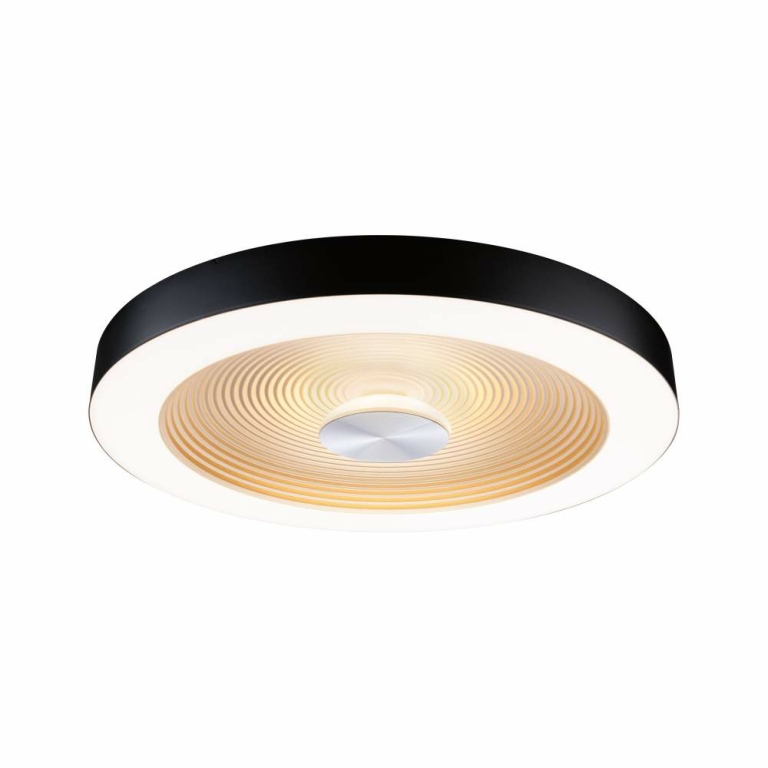 Paulmann LED Deckenleuchte Volea Schwarz/Gold/Silber dimmbar inkl. Pendelabhängung ⌀ 40cm IP44 18,5W 3000K