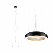 Paulmann LED Deckenleuchte Volea Schwarz/Gold/Silber dimmbar inkl. Pendelabhängung ⌀ 40cm IP44 18,5W 3000K