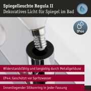 Set Spiegelleuchte Regula II inkl. Leuchtmittel 3-flammig
  E14 2700K 3x440lm 230V 3x4,8W dimmbar Chrom Kopfspiegel Silber