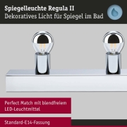 Set Spiegelleuchte Regula II inkl. Leuchtmittel 3-flammig
  E14 2700K 3x440lm 230V 3x4,8W dimmbar Chrom Kopfspiegel Silber