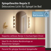 Set Spiegelleuchte Regula II inkl. Leuchtmittel 3-flammig
  E14 2700K 3x470lm 230V 3x4,5W dimmbar Chrom Opal