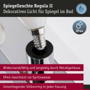 Set Spiegelleuchte Regula II inkl. Leuchtmittel 3-flammig
  E14 2700K 3x470lm 230V 3x4,5W dimmbar Chrom Opal