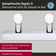 Set Spiegelleuchte Regula II inkl. Leuchtmittel 3-flammig
  E14 2700K 3x470lm 230V 3x4,5W dimmbar Chrom Opal