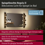 Set Spiegelleuchte Regula II inkl. Leuchtmittel 3-flammig
  E14 2700K 3x470lm 230V 3x4,5W dimmbar Schwarz Kopfspiegel Schwarz matt