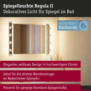 Set Spiegelleuchte Regula II inkl. Leuchtmittel 4-flammig
  E14 2700K 4x440lm 230V 4x4,8W dimmbar Chrom Kopfspiegel Silber