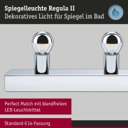 Set Spiegelleuchte Regula II inkl. Leuchtmittel 4-flammig
  E14 2700K 4x440lm 230V 4x4,8W dimmbar Chrom Kopfspiegel Silber