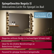 Set Spiegelleuchte Regula II inkl. Leuchtmittel 4-flammig
  E14 2700K 4x470lm 230V 4x4,5W dimmbar Schwarz Kopfspiegel Schwarz matt