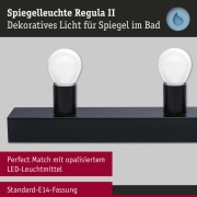 Set Spiegelleuchte Regula II inkl. Leuchtmittel 4-flammig
  E14 2700K 4x470lm 230V 4x4,5W dimmbar Schwarz Opal