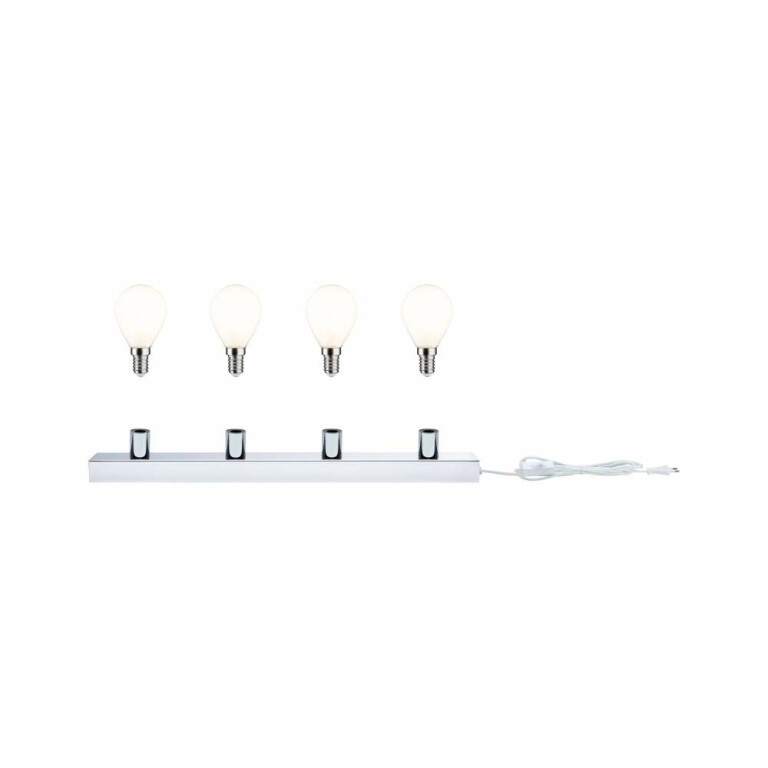 Paulmann Set Spiegelleuchte Regula II inkl. Leuchtmittel 4-flammig
  E14 2700K 4x470lm 230V 4x4,5W dimmbar Chrom Opal