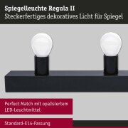 Set Spiegelleuchte Regula II inkl. Leuchtmittel 4-flammig
  E14 2700K 4x470lm 230V 4x4,5W dimmbar Schwarz Opal