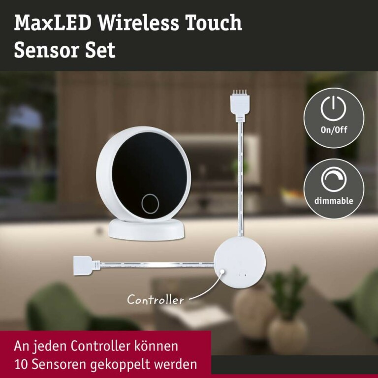 Paulmann MaxLED Sensor Wireless Touch DC 24V max. 144W Weiß Schwarz