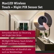 MaxLED Wireless PIR & Touch DC 24V max. 144W Weiß Schwarz